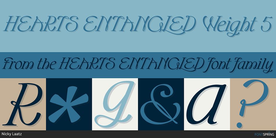 HEARTS ENTANGLED Weight 5 Font
