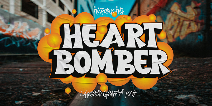 Heart Bomber font family by Cikareotype Studio