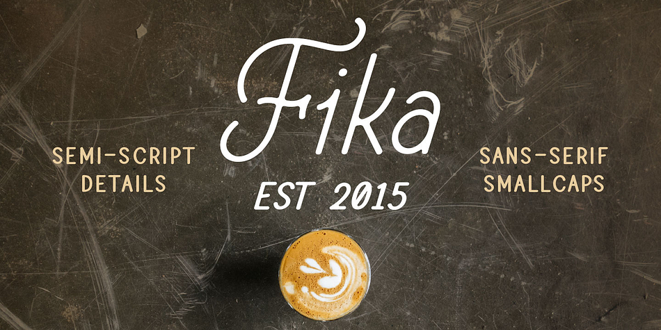 Fika is a warm and fresh semi-script font inspired by the feeling of a friendly local café.