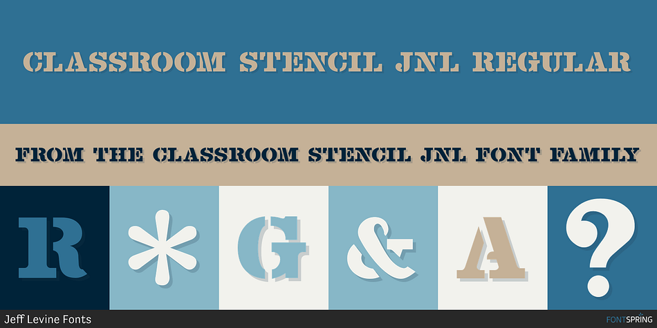 Classroom Stencil JNL Regular Font