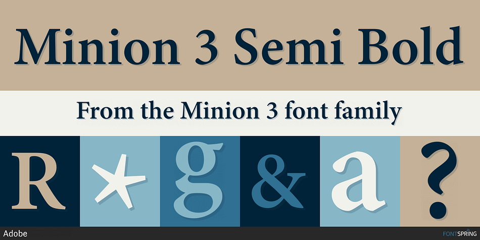 Minion 3 Semi Bold Font