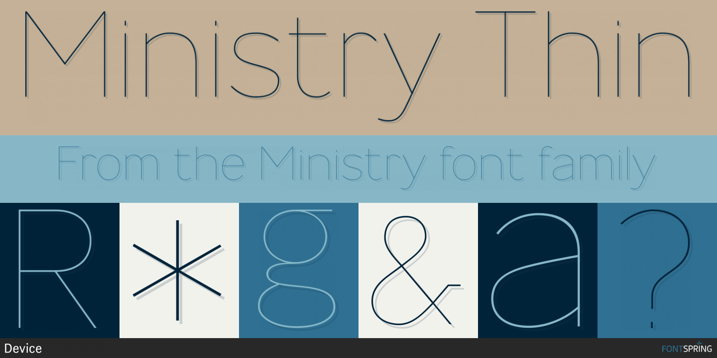 Fonts similar to Ministry
