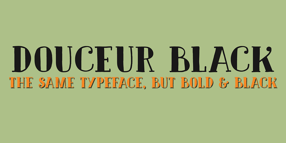 The font comes in two styles: regular (outlined) and black.