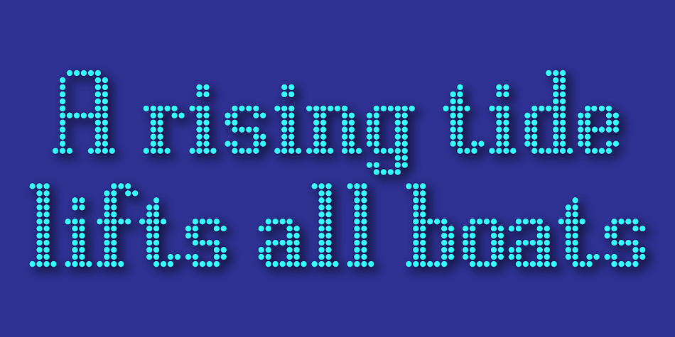 Displaying the beauty and characteristics of the Display Dots font family.