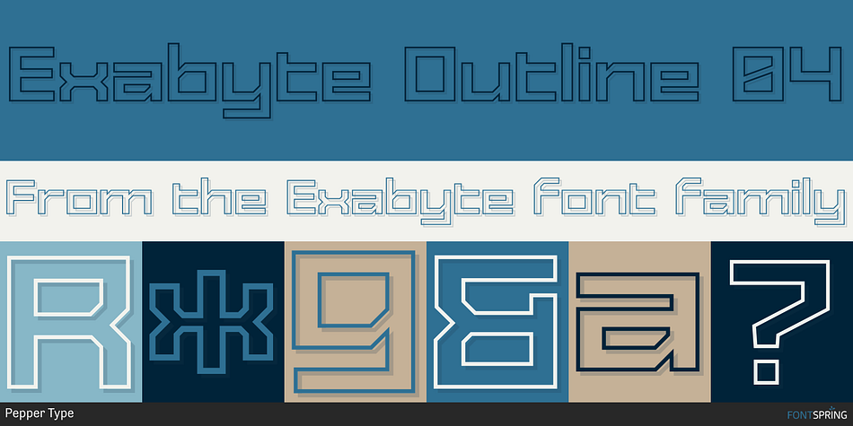 Exabyte Outline 04 Font