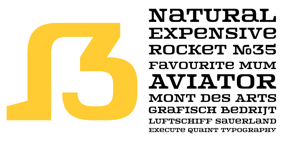 Brent 4F font family sample image.