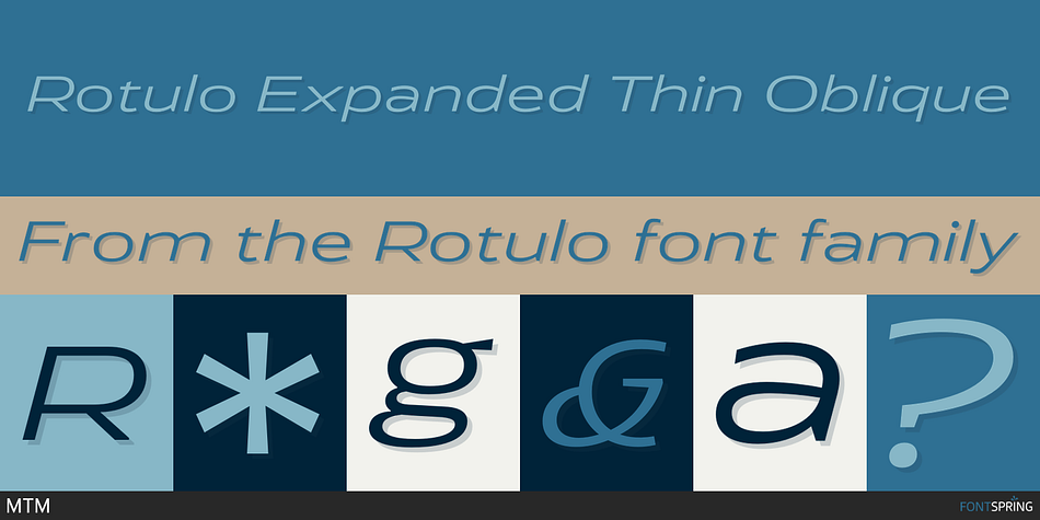 Rotulo Expanded Thin Oblique Font