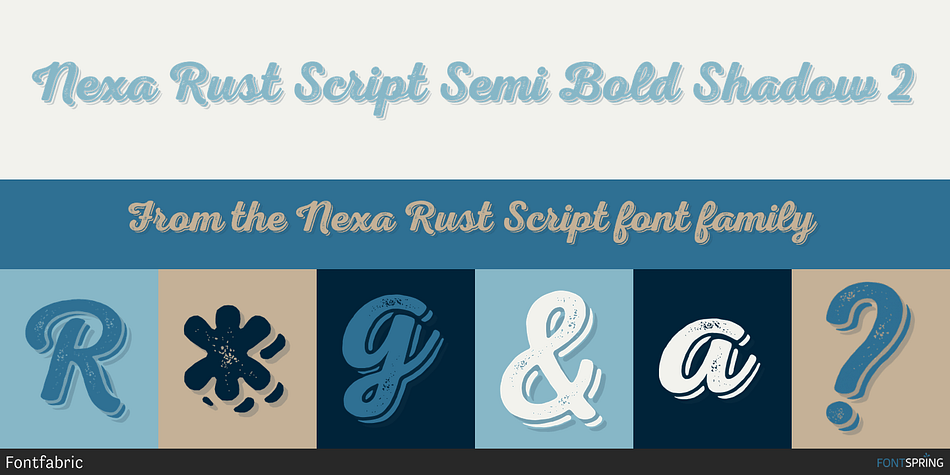 Nexa Rust Script Semi Bold Shadow 2 Font