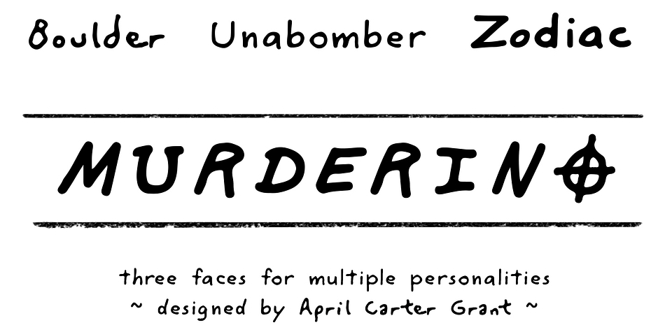 Murderino Serial Killer Handwriting Font