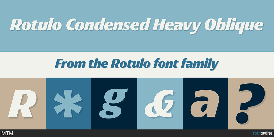 Rotulo Condensed Heavy Oblique Font
