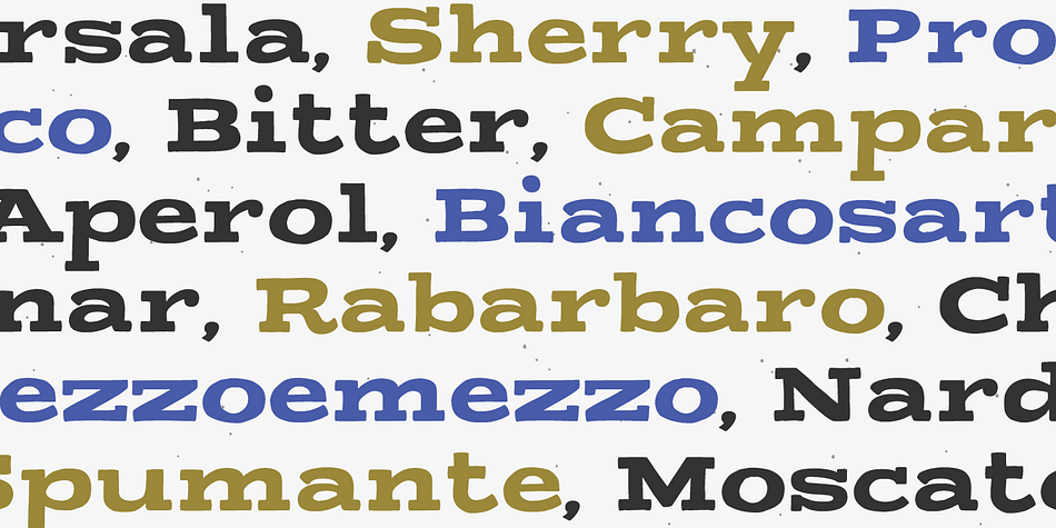Highlighting the Apéro font family.