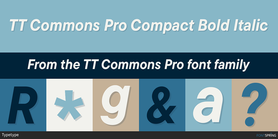 TT Commons Pro Compact Bold Italic Font