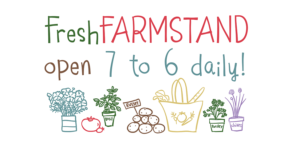 Farmstand is a a two font family.