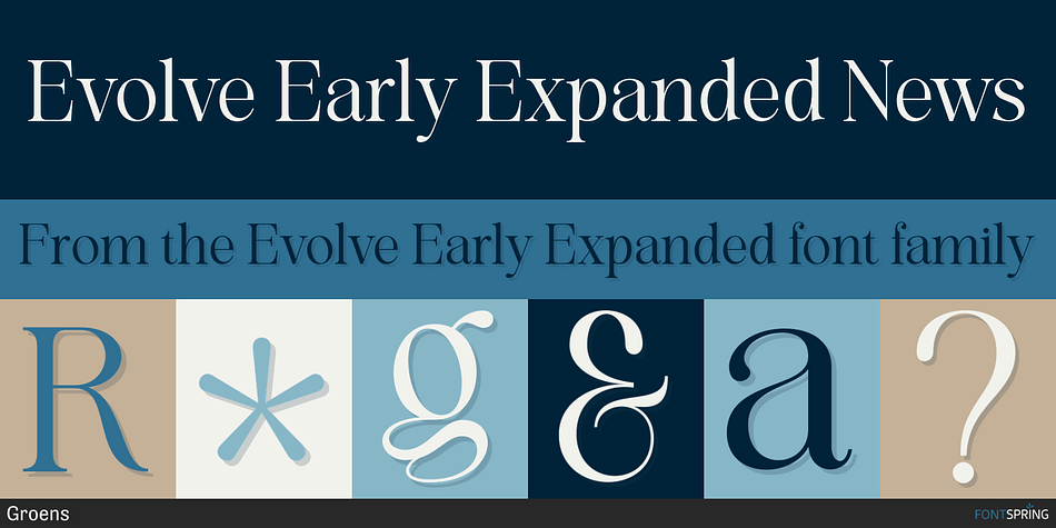 Evolve Early Expanded News Font