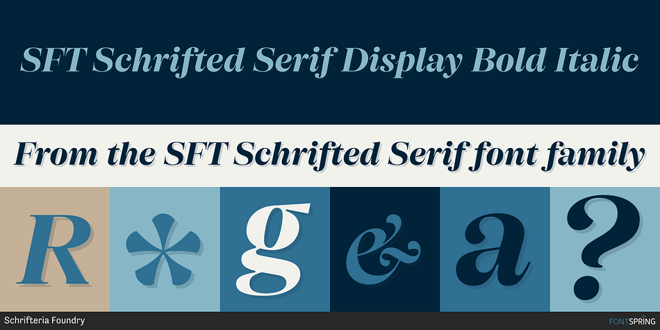 SFT Schrifted Serif Display Bold Italic Font