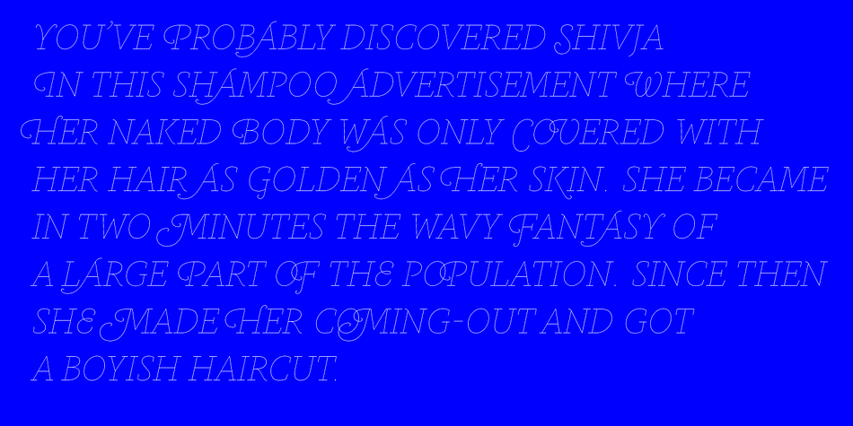 Gauthier Display FY font family sample image.