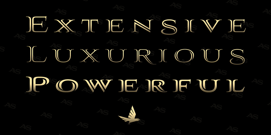 In addition, the extended characters give you more options for formality and a heightened sense of wealth and power in your project.