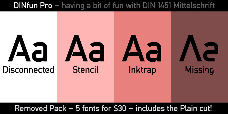 The Plain font is included if you buy the family pack, and can be mixed in.