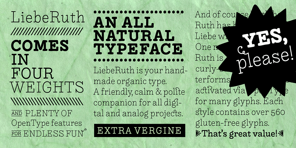 She absolutely loves to be typeset in large *and* small sizes, because Legibility is her middle name.