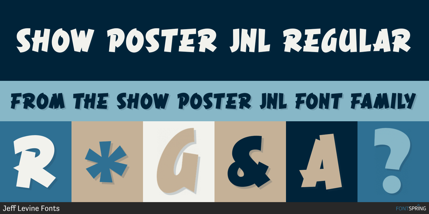Fonts similar to Show Poster JNL