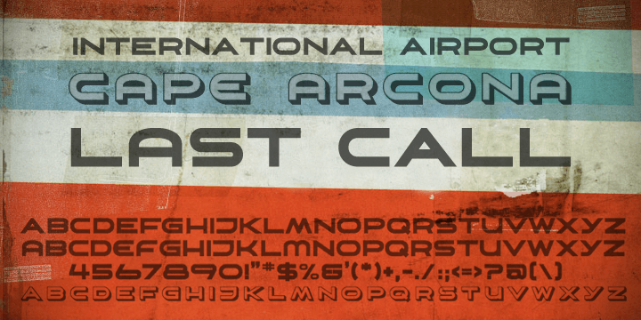 The aim was to make a font that looks like the ones on airplanes.