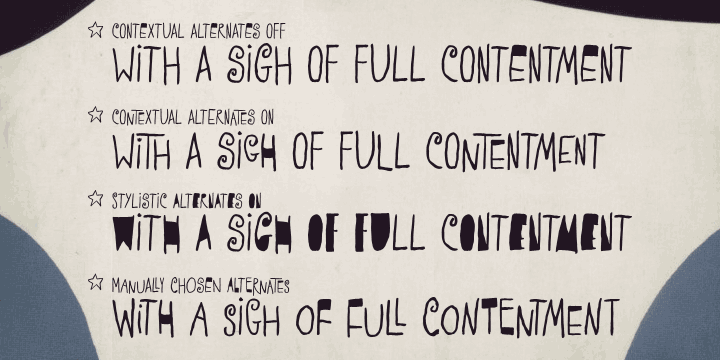 The font also brings a set of rough pictures based in charcoal sketches from Shniedewend & Lee Company, 1888.