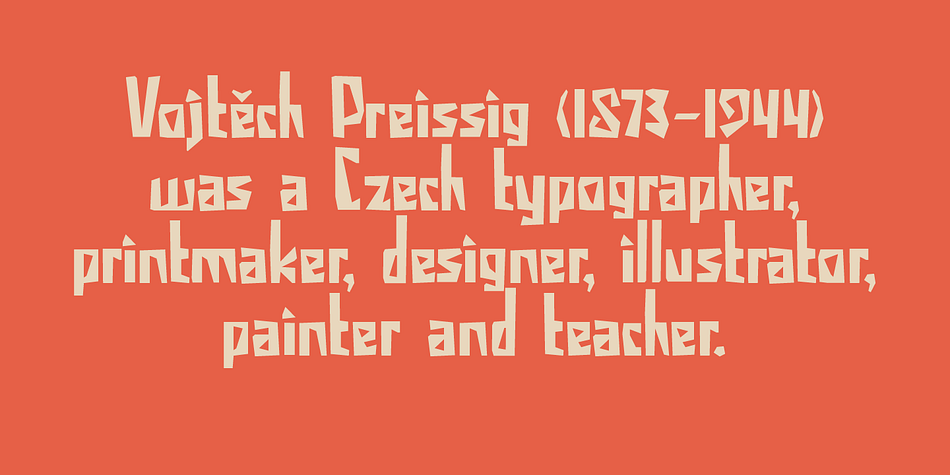 Preissig (1873-1944) was a Czech typographer, printmaker, illustrator and teacher, whose work was influenced by Japanese Art and Symbolism.