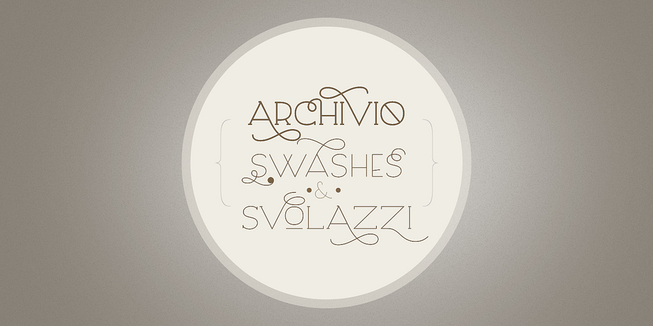 Highlighting the Archivio font family.