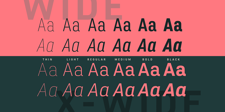 Marianina Extended FY font family example.