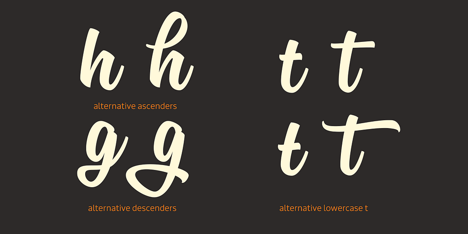 Sanelma font family example.