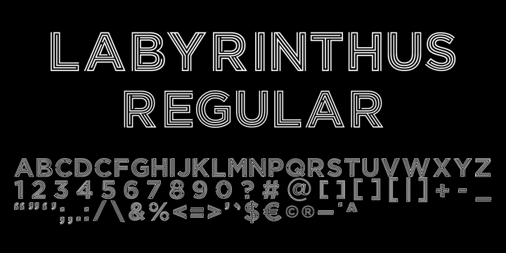 Highlighting the LABYRINTHUS font family.