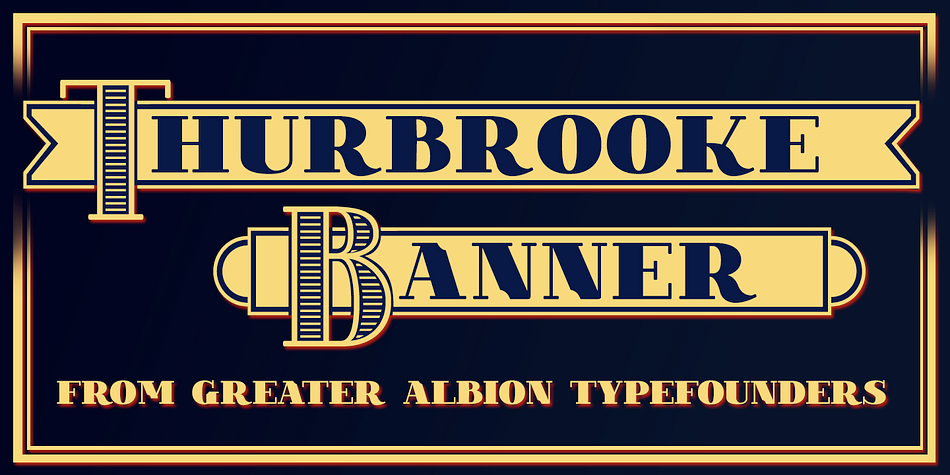 Five typefaces are offered in the Thurbrooke family.