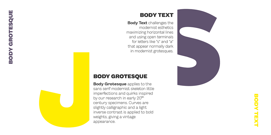 All the 64 fonts in the Body superfamily include a complete latin extended character set with small caps for over 70 languages, Russian cyrillic, open type positional numbers, stylist sets and alternate forms.