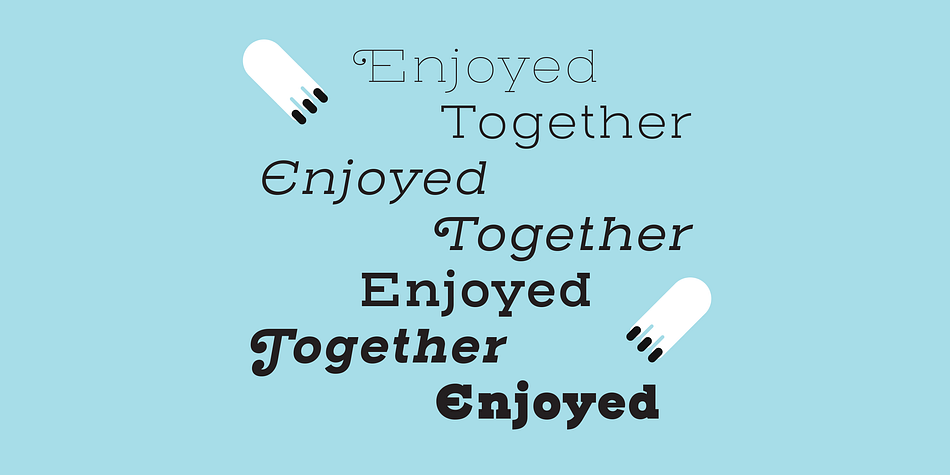 Henderson Slab font family example.