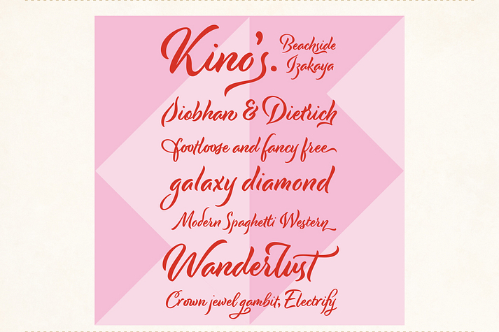 Modish font family sample image.