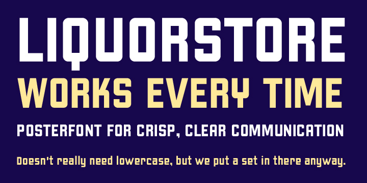 Highlighting the Liquorstore font family.