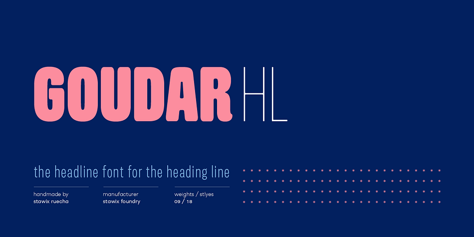 From the old days technique to the present technology of type design, Goudar is the font that meets in the middle.