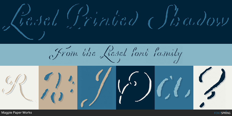 Liesel Printed Shadow Font