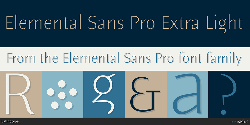 Elemental Sans Pro Extra Light Font