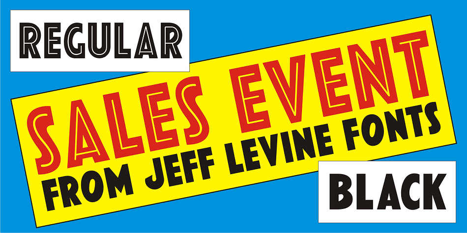 Sales Event JNL is an inline sans that was modeled from examples of old wood type.