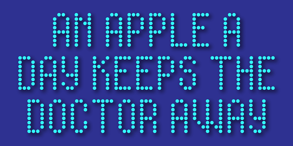 Display Dots font family example.