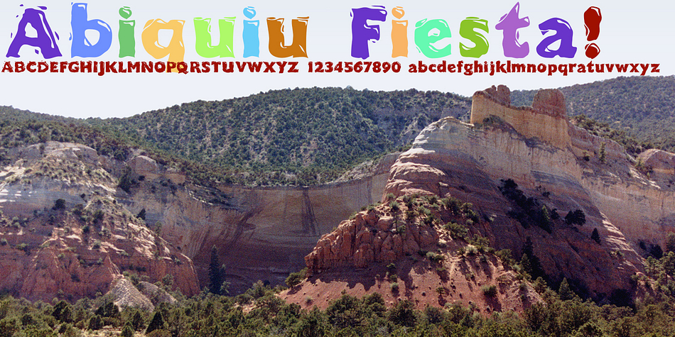 Displaying the beauty and characteristics of the Abiquiu font family.