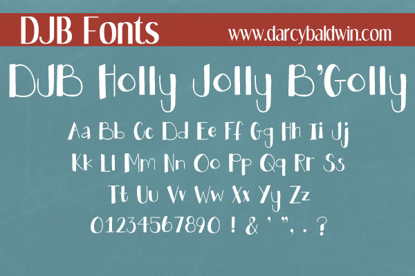 DJB Holly Jolly is a a three font family.