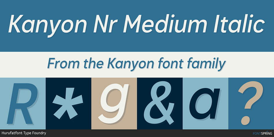 Kanyon Nr Medium Italic Font