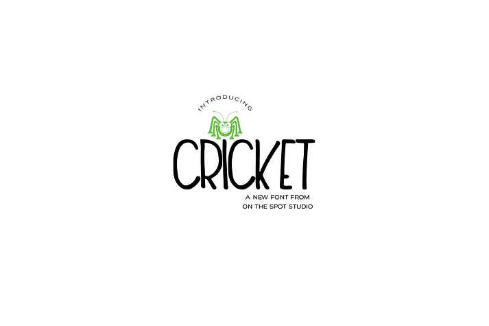 Cricket is an all uppercase handlettered font.