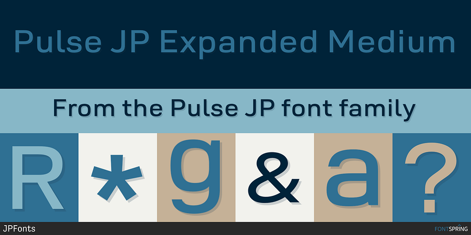 Pulse JP Expanded Medium Font