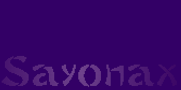 Displaying the beauty and characteristics of the Sayonax font family.