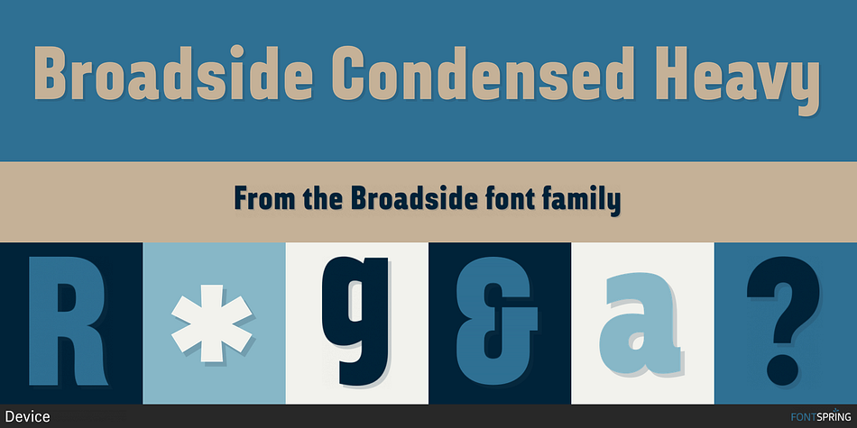 Broadside Condensed Heavy Font