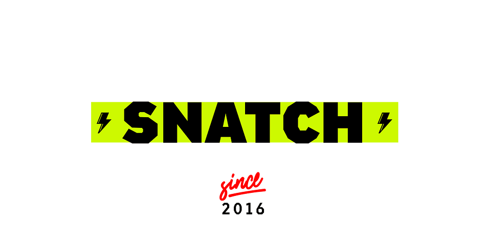Snatch is a dynamic and expressive type system designed for impassioned and unprejudiced creative directors who look to combine the rough with the sexy.