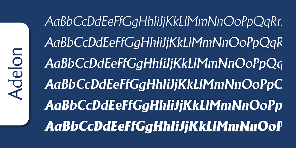 Highlighting the Adelon Serial font family.